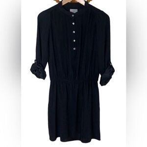 Alice & Trixie Black Silk Mini Dress Adiustable
Sleeves Elastic waist